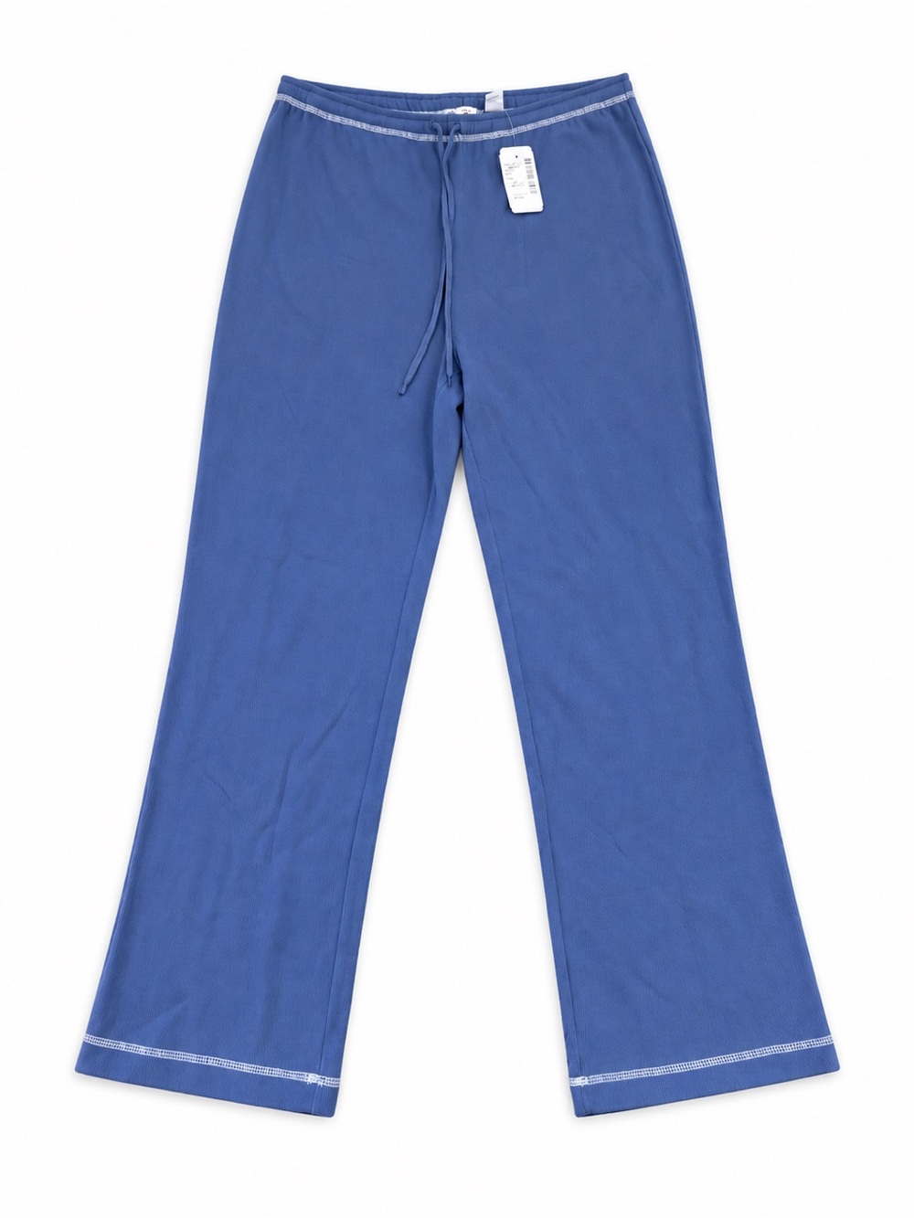 NWT Real Clothes Saks Fifth Avenue Ribbed Lounge Pants Blue M